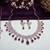 Purple rose gold premium designer american diamond and stone work necklace set