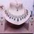Blue rose gold premium designer american diamond and stone work necklace set