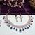 Blue rose gold premium designer american diamond and stone work necklace set