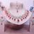 Pink rose gold premium designer american diamond and stone work necklace set