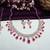 Pink rose gold premium designer american diamond and stone work necklace set
