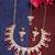 Pink rose gold premium designer american diamond and stone work necklace set