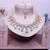 White rose gold premium designer american diamond and stone work necklace set