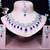 Blue rhodium premium designer american diamond and stone work necklace set