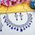 Blue rhodium premium designer american diamond and stone work necklace set