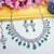blue rhodium premium designer american diamond and stone work necklace set