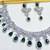 Green rhodium premium designer american diamond and stone work necklace set