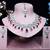 Maroon rhodium premium designer american diamond and stone work necklace set