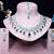 Green rhodium premium designer american diamond and stone work necklace set