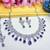 Blue rhodium premium designer american diamond and stone work necklace set