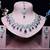 Purple rhodium premium designer american diamond and stone work necklace set