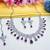 Purple rhodium premium designer american diamond and stone work necklace set