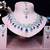 Blue rhodium premium designer american diamond and stone work necklace set