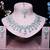 White rhodium premium designer american diamond and stone work necklace set