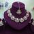 Gold yellow gold premium designer american diamond and stone work necklace set