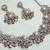 Gold yellow gold premium designer american diamond and stone work necklace set