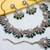 Green yellow gold premium designer american diamond and stone work necklace set