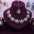 Maroon yellow gold premium designer american diamond and stone work necklace set
