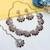 Maroon yellow gold premium designer american diamond and stone work necklace set