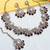 Maroon yellow gold premium designer american diamond and stone work necklace set
