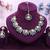 Blue yellow gold premium designer american diamond and stone work necklace set
