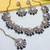 Blue yellow gold premium designer american diamond and stone work necklace set