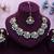 Green yellow gold premium designer american diamond and stone work necklace set
