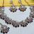 Purple yellow gold premium designer american diamond and stone work necklace set