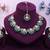Blue yellow gold premium designer american diamond and stone work necklace set