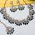 Blue yellow gold premium designer american diamond and stone work necklace set