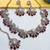Pink yellow gold premium designer american diamond and stone work necklace set