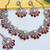 Red yellow gold premium designer american diamond and stone work necklace set