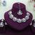 White yellow gold premium designer american diamond and stone work necklace set