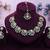 White yellow gold premium designer american diamond and stone work necklace set