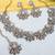 White yellow gold premium designer american diamond and stone work necklace set