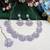 Purple rhodium premium designer american diamond and stone work necklace set