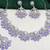 Purple rhodium premium designer american diamond and stone work necklace set