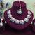 Blue rose gold premium designer american diamond and stone work necklace set