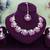 Pink rose gold premium designer american diamond and stone work necklace set