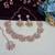 White rose gold premium designer american diamond and stone work necklace set