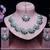 Green rhodium premium designer american diamond and stone work necklace set
