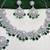 Green rhodium premium designer american diamond and stone work necklace set