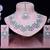 Pink rhodium premium designer american diamond and stone work necklace set