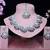 Purple rhodium premium designer american diamond and stone work necklace set