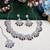 Purple rhodium premium designer american diamond and stone work necklace set