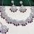 Purple rhodium premium designer american diamond and stone work necklace set