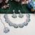 Blue rhodium premium designer american diamond and stone work necklace set