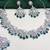Blue rhodium premium designer american diamond and stone work necklace set