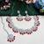 Red rhodium premium designer american diamond and stone work necklace set