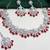 Red rhodium premium designer american diamond and stone work necklace set